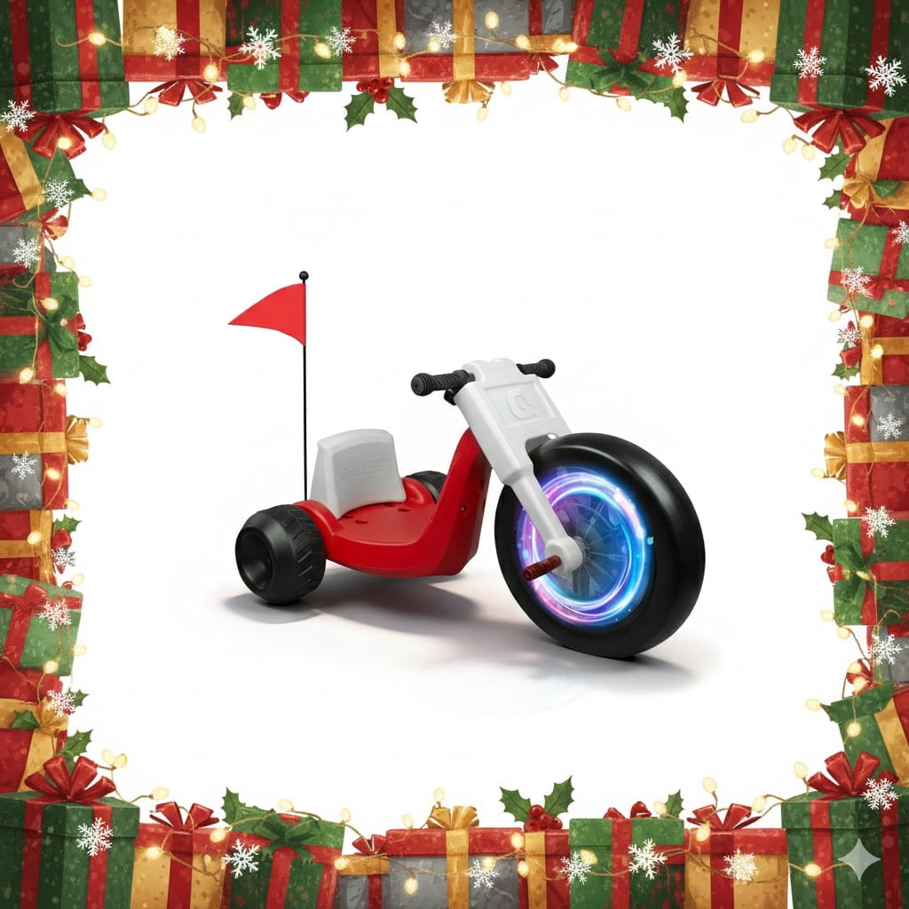 MOSTA Electric Tricycle for Kids 3+ Years, 24V Toy 3-6 MPH Max Speed & 45 Mins Max Long Lasting, Parental Speed Control Safe Trike with Adjustable Seat & LED Lights for Kids Gifts