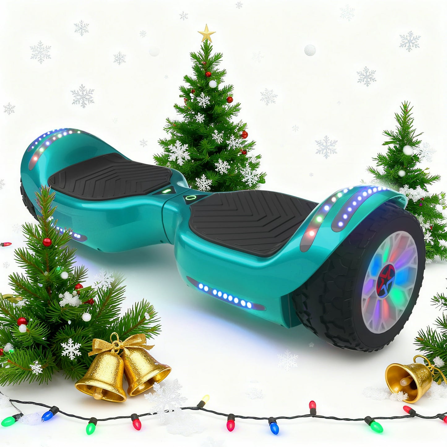 MOSTA All Terrain Self-Balance Scoote ,Electric Scooter Board for Kids & Adults with Bluetooth and Led Lights,6.5 inch,165 lbs capacity Perfect Gift