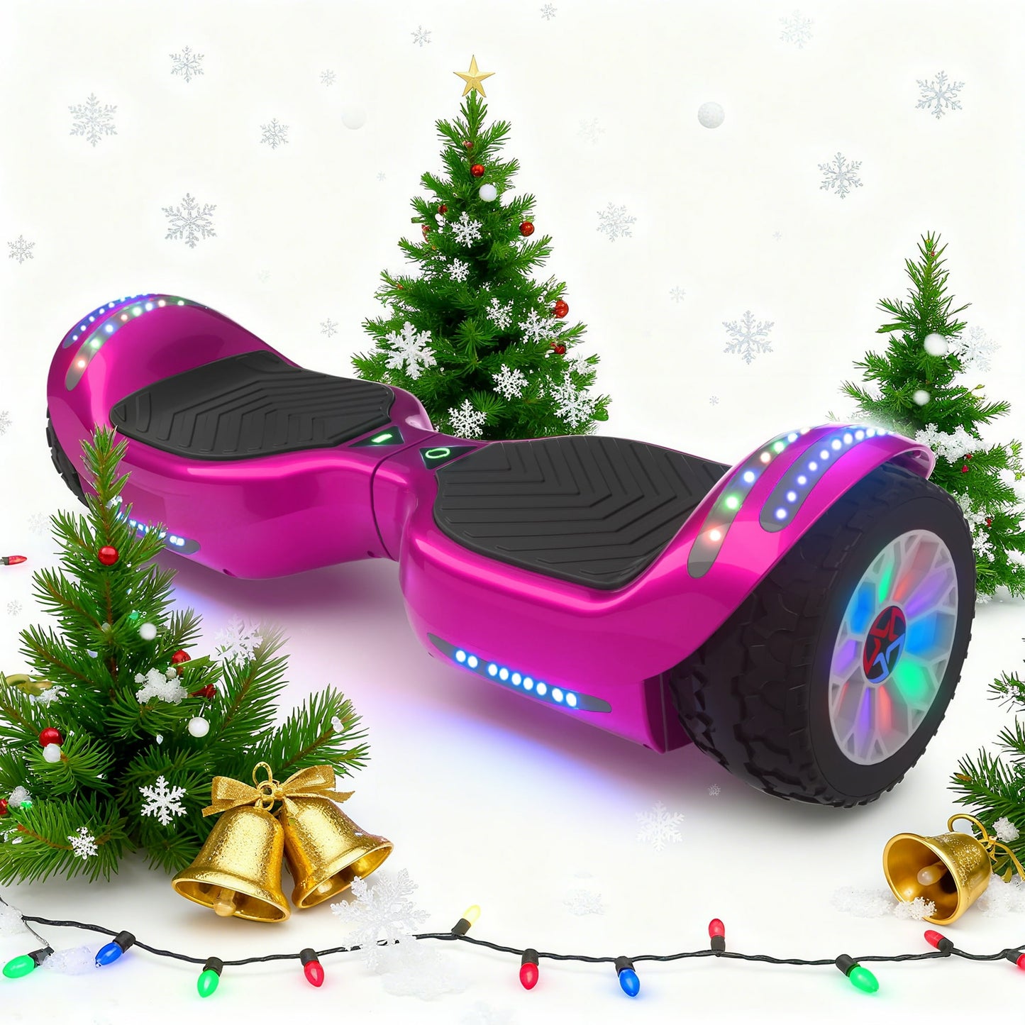 MOSTA All Terrain Self-Balance Scoote ,Electric Scooter Board for Kids & Adults with Bluetooth and Led Lights,6.5 inch,165 lbs capacity Perfect Gift