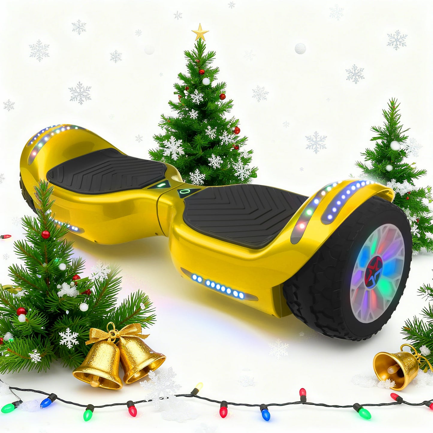 MOSTA All Terrain Self-Balance Scoote ,Electric Scooter Board for Kids & Adults with Bluetooth and Led Lights,6.5 inch,165 lbs capacity Perfect Gift