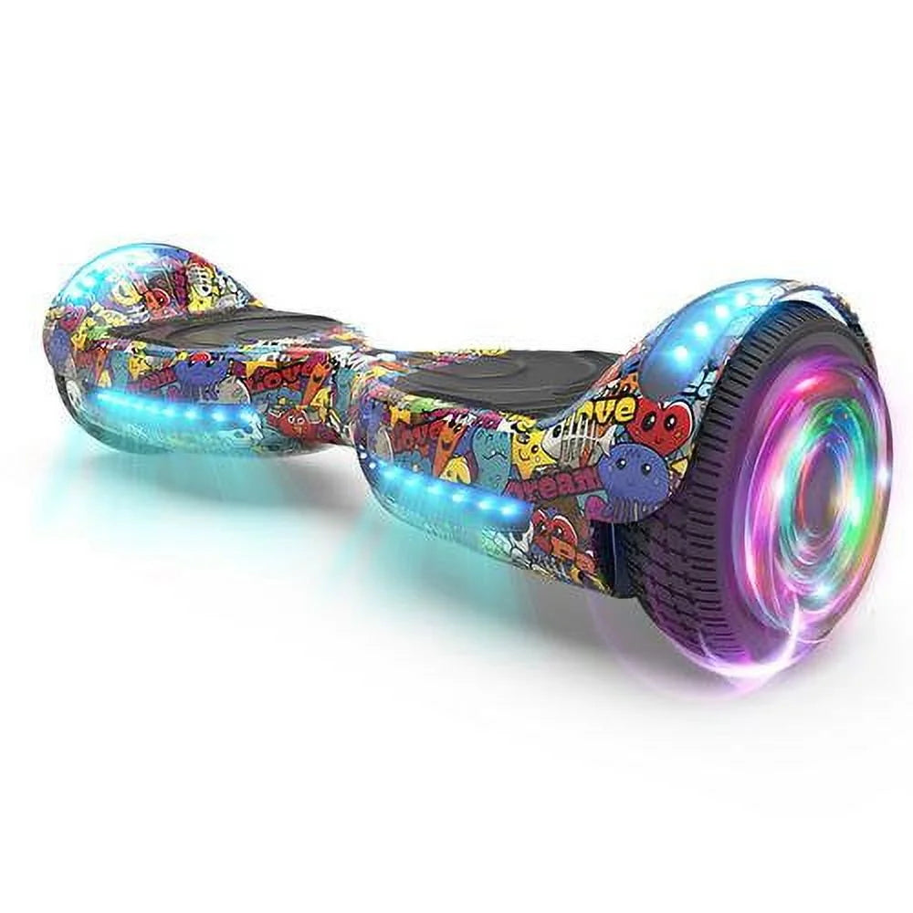 MOSTA All Terrain Self-Balance Scoote ,Electric Scooter Board for Kids & Adults with Bluetooth and Led Lights,6.5 inch,165 lbs capacity Perfect Gift