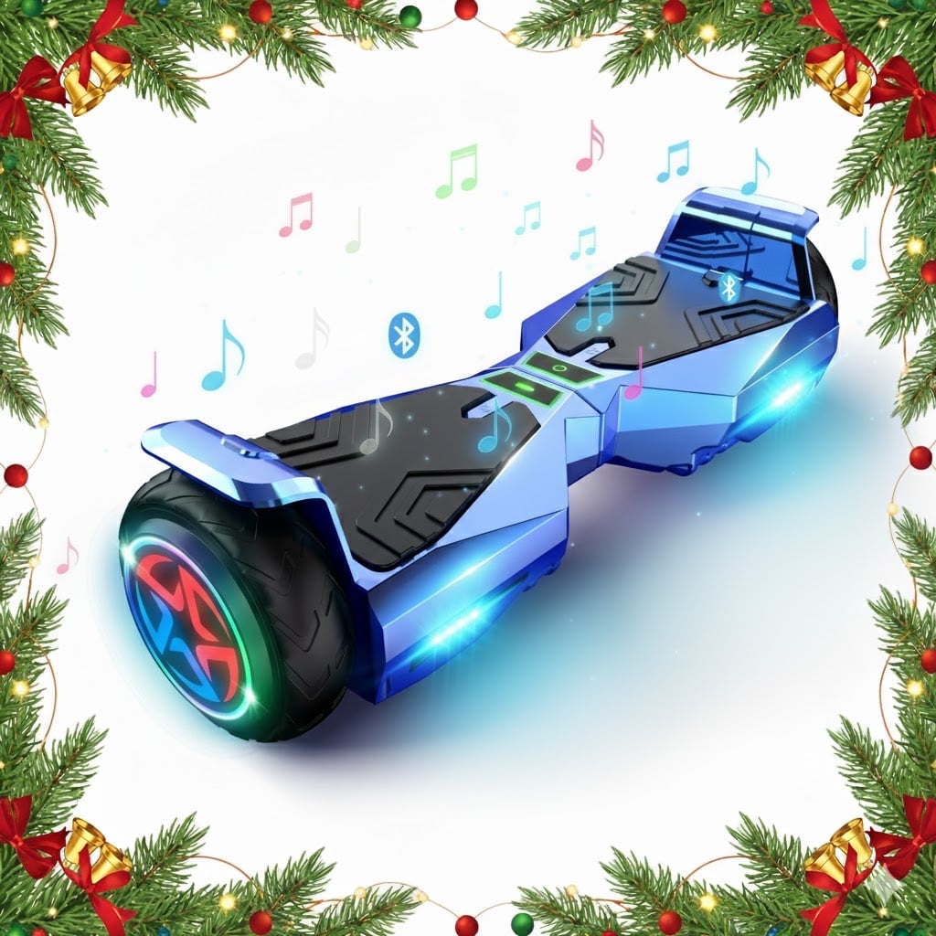 MOSTA All Terrain Self-Balance Scoote ,Electric Scooter Board for Kids & Adults with Bluetooth and Led Lights,6.5 inch,165 lbs capacity Perfect Gift