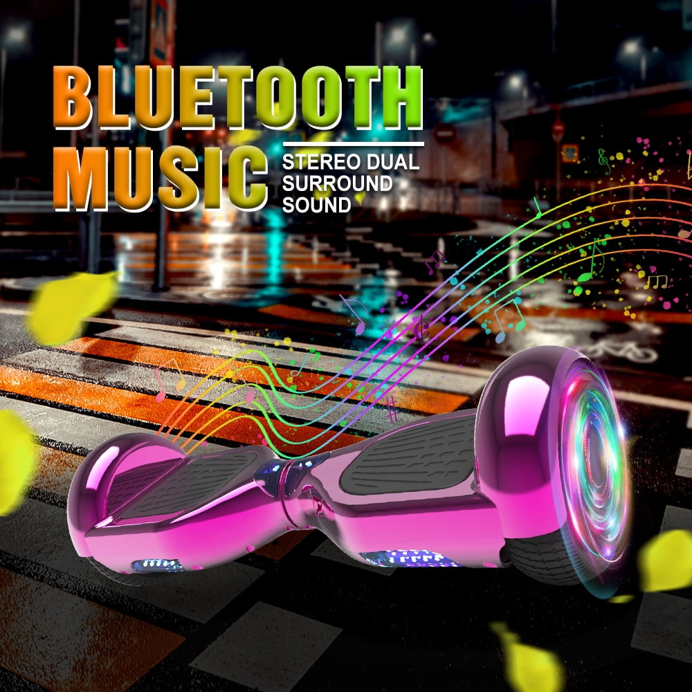 MOSTA All Terrain Self-Balance Scoote ,Electric Scooter Board for Kids & Adults with Bluetooth and Led Lights,6.5 inch,165 lbs capacity Perfect Gift