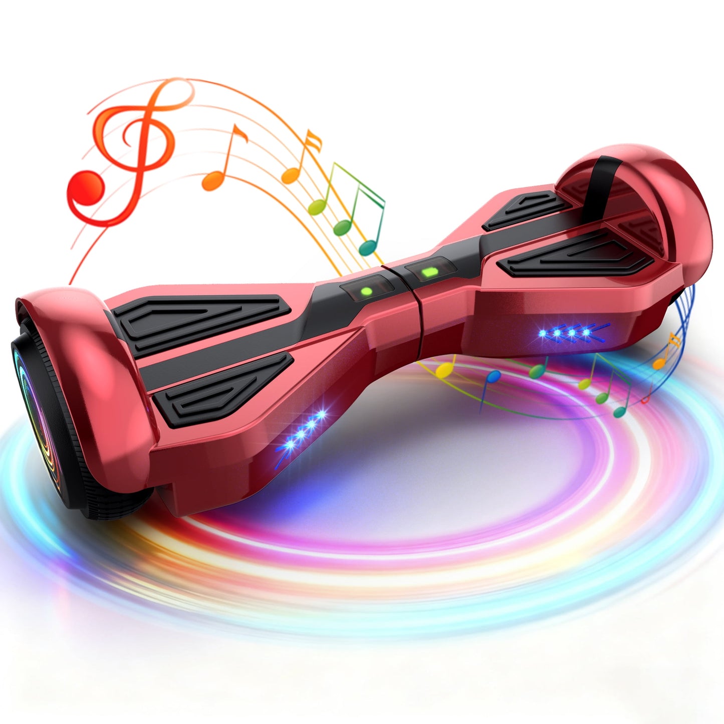 Mosta Hover Electric Scooter Board for Kids & Adults, 9 mph & 9 Miles All Terrain Self-Balance Scooter with Bluetooth and Led Lights,6.5 inch,165 lbs capacity,LED Light,Perfect Gift