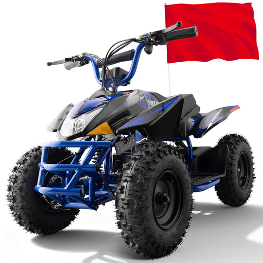 QEASET 36V 500W Ride-On Buggy Off-Roader, Parent Speed Key 10-15 mph, 15-Mile Range, Blue