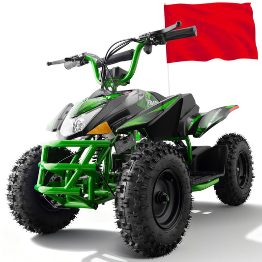 QEASET 36V 500W Ride-On Buggy Off-Roader, Parent Speed Key 10-15 mph, 15-Mile Range, Green