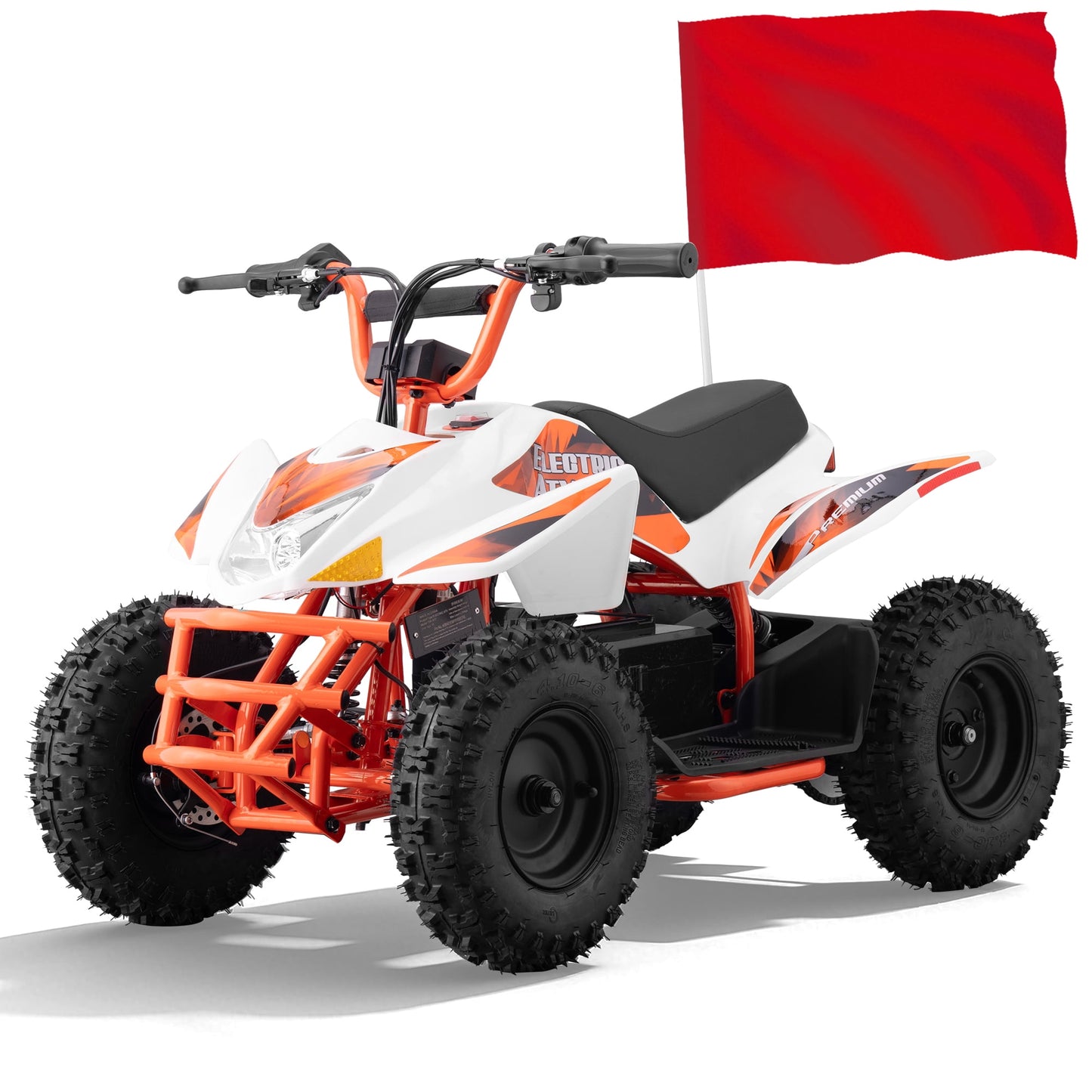 QEASET 36V 500W Ride-On Buggy Off-Roader, Parent Speed Key 10-15 mph, 15-Mile Range, Orange