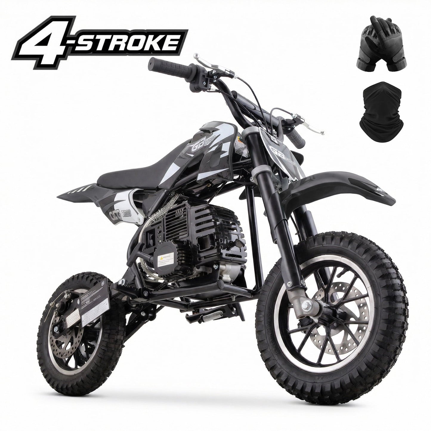 QEASET 39CC 4-Stroke Mini Bike, Up to 20 MPH, Ages 13+, Off-Road Dirt bike, Black