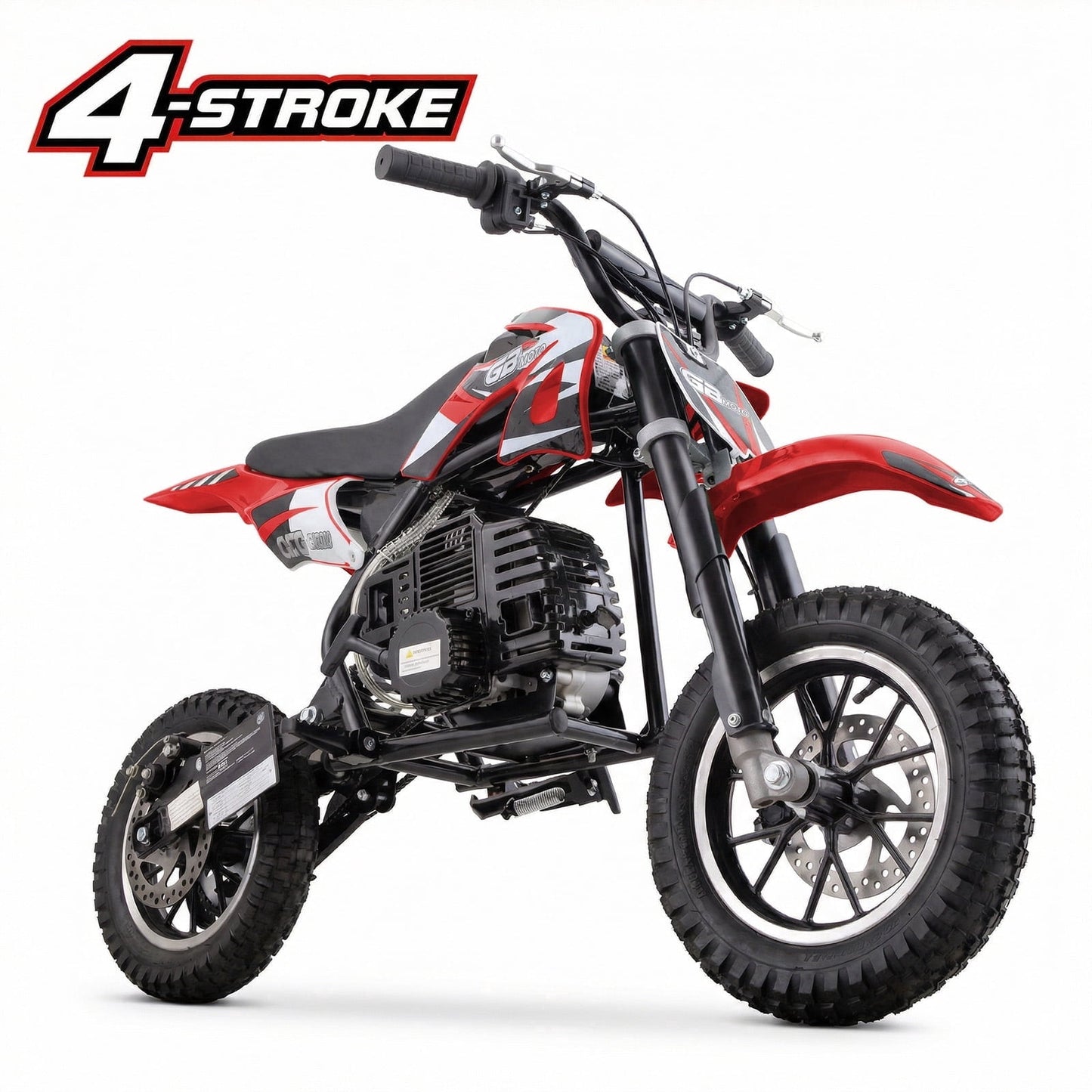 QEASET 39CC 4-Stroke Mini Bike, Up to 20 MPH, Ages 13+, Off-Road Dirt bike, Red