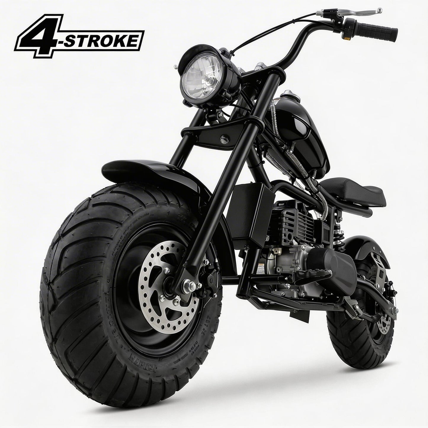 QEASET 39cc Gas Mini Bike,4-Stroke, Off-Road Ride-On Motorcycle, Top Speed 18 mph, 165 lb Capacity, Black