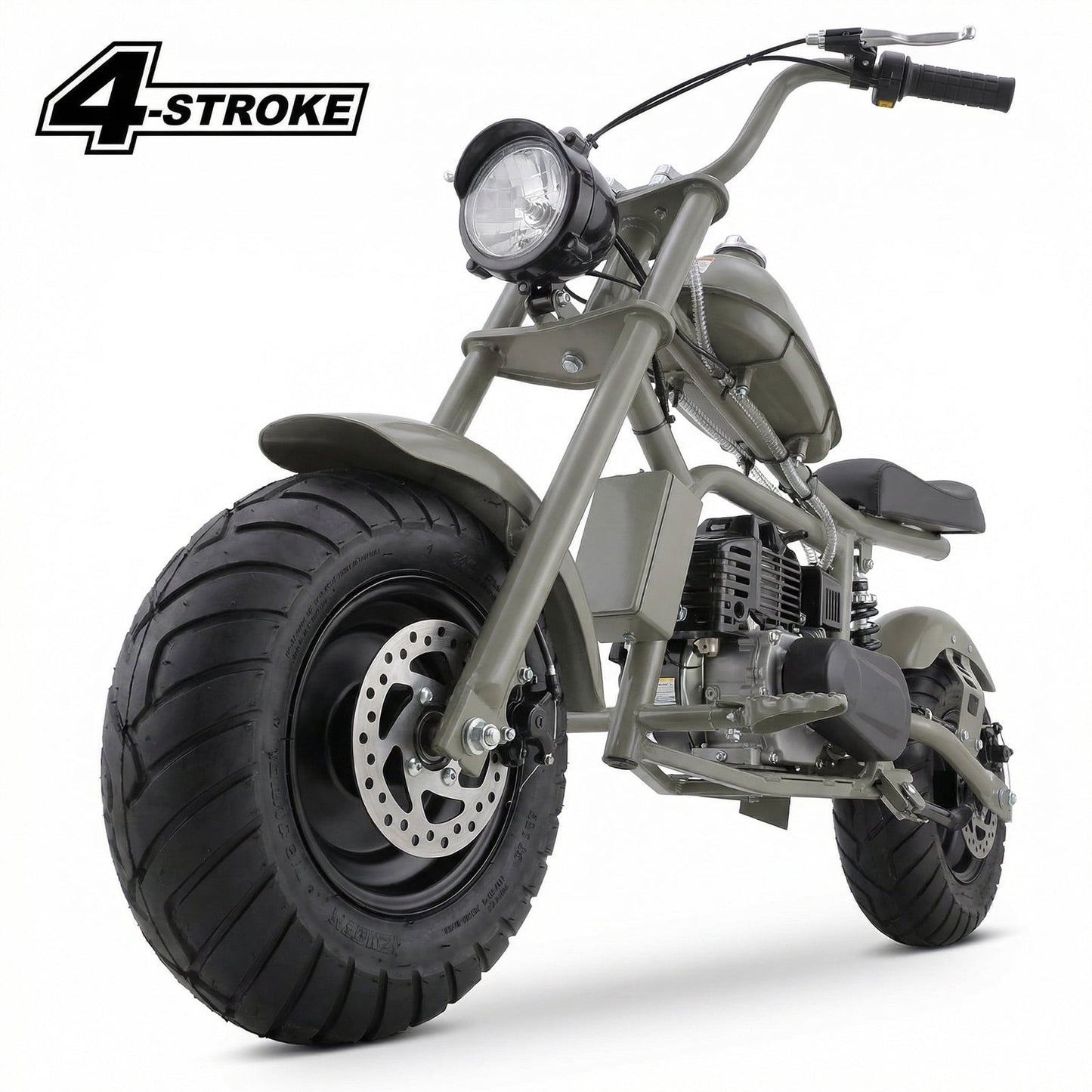 QEASET 39cc Gas Mini Bike,4-Stroke, Off-Road Ride-On Motorcycle, Top Speed 18 mph, 165 lb Capacity, Black