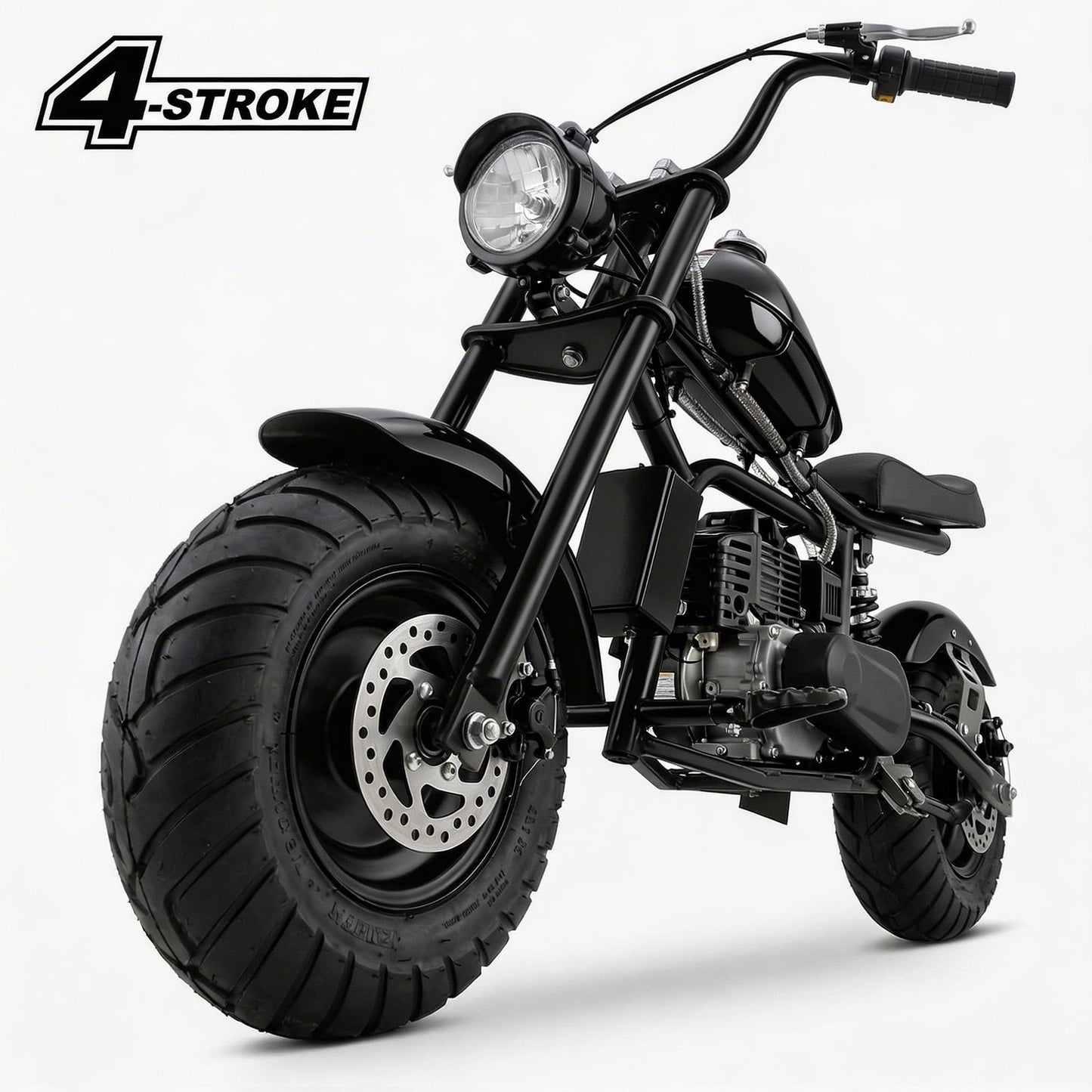 QEASET 39cc Gas Mini Bike,4-Stroke, Off-Road Ride-On Motorcycle, Top Speed 18 mph, 165 lb Capacity, Black