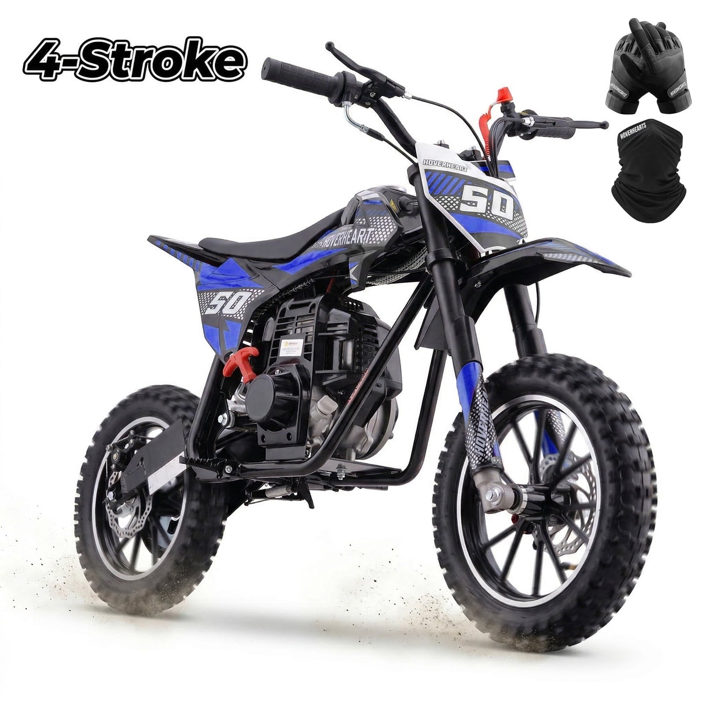 QEASET 39cc Gas mini Bike - Mini Motorcycles for Young Riders, Gas Powered Mini Bike with Safety Kill Switch,4-Stroke , Tubeless Tires, Easy Pull Start, and EPA Approved (BLUE)
