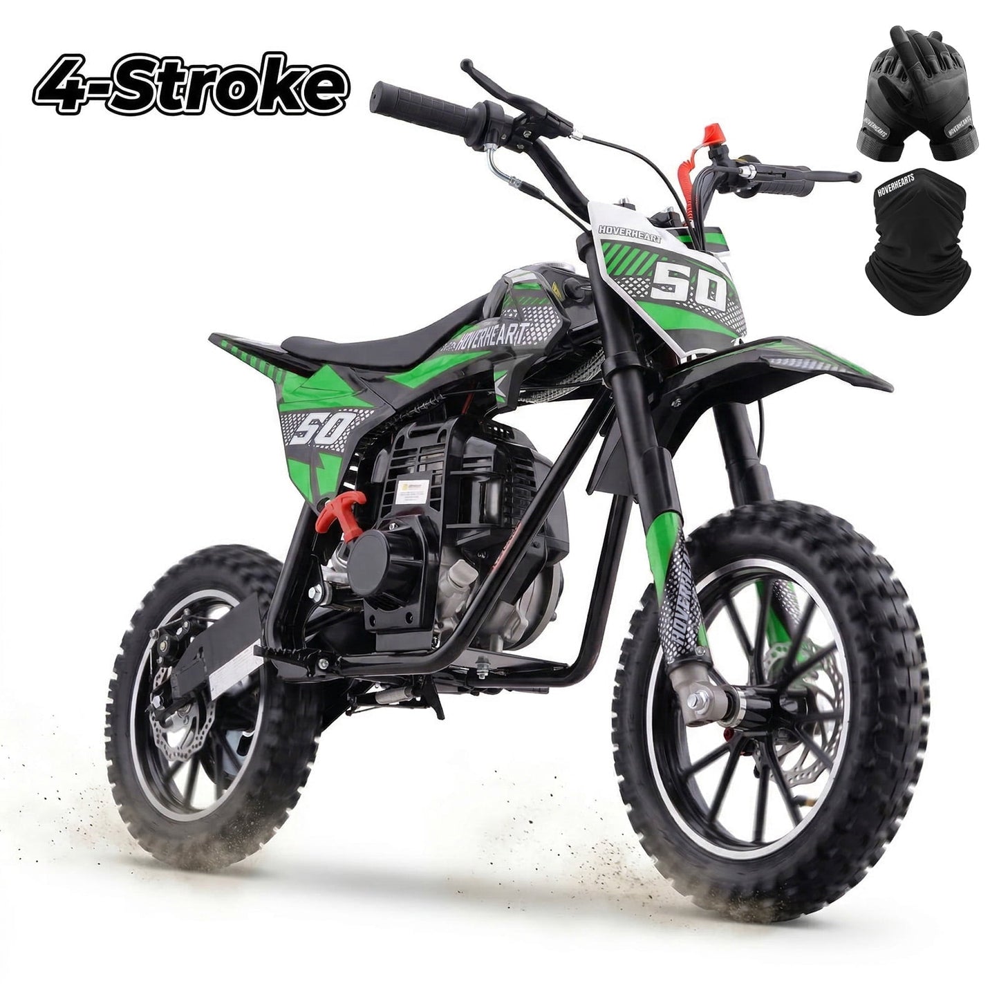 QEASET 39cc Gas mini Bike - Mini Motorcycles for Young Riders, Gas Powered Mini Bike with Safety Kill Switch,4-Stroke , Tubeless Tires, Easy Pull Start, and EPA Approved (GREEN)