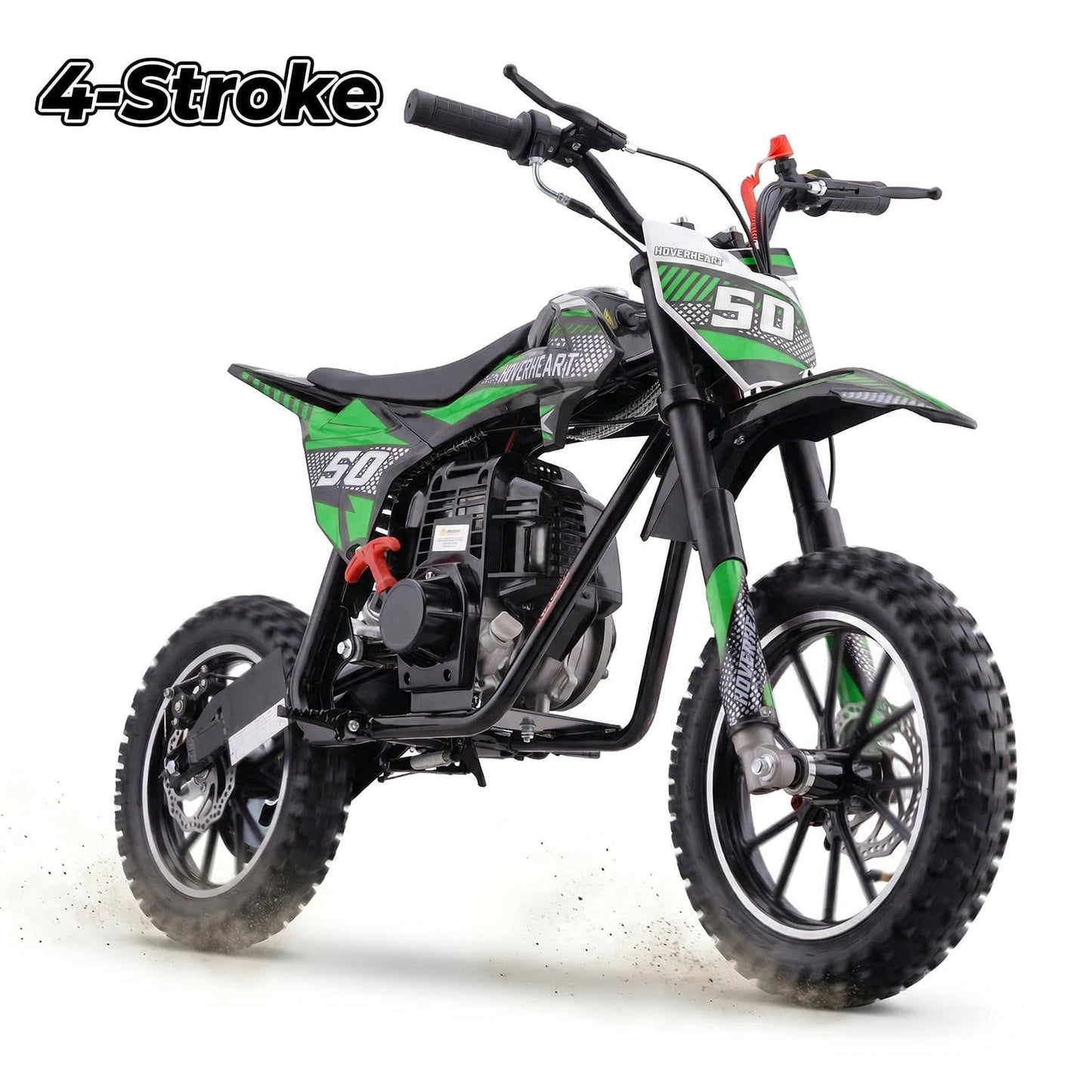 QEASET 39cc Gas mini Bike - Mini Motorcycles for Young Riders, Gas Powered Mini Bike with Safety Kill Switch, Tubeless Tires, Easy Pull Start, and EPA Approved (GREEN)