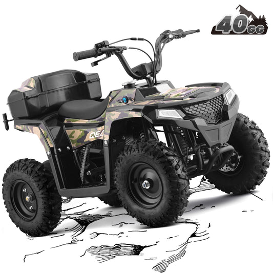 QEASET 40 cc Trail Blazer Ride-On Buggy – Dual-Speed Off-Roader, Key-Lock Safe, 10-15.5mph, Flag