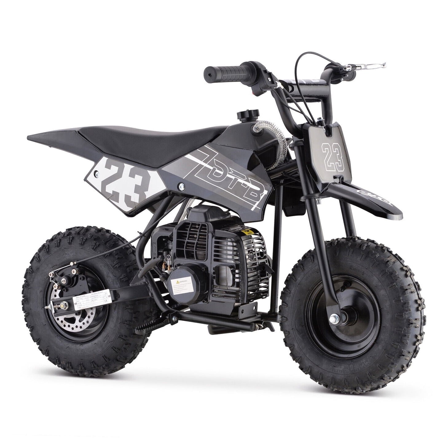 Arshin 50cc 2-Stroke Gas Dirt Bike for Kids,20 MPH Mini Pit Bike with Off-Road Tires & Disc Brakes,Soft Spring Seat,160 Lbs Max Load(Black)