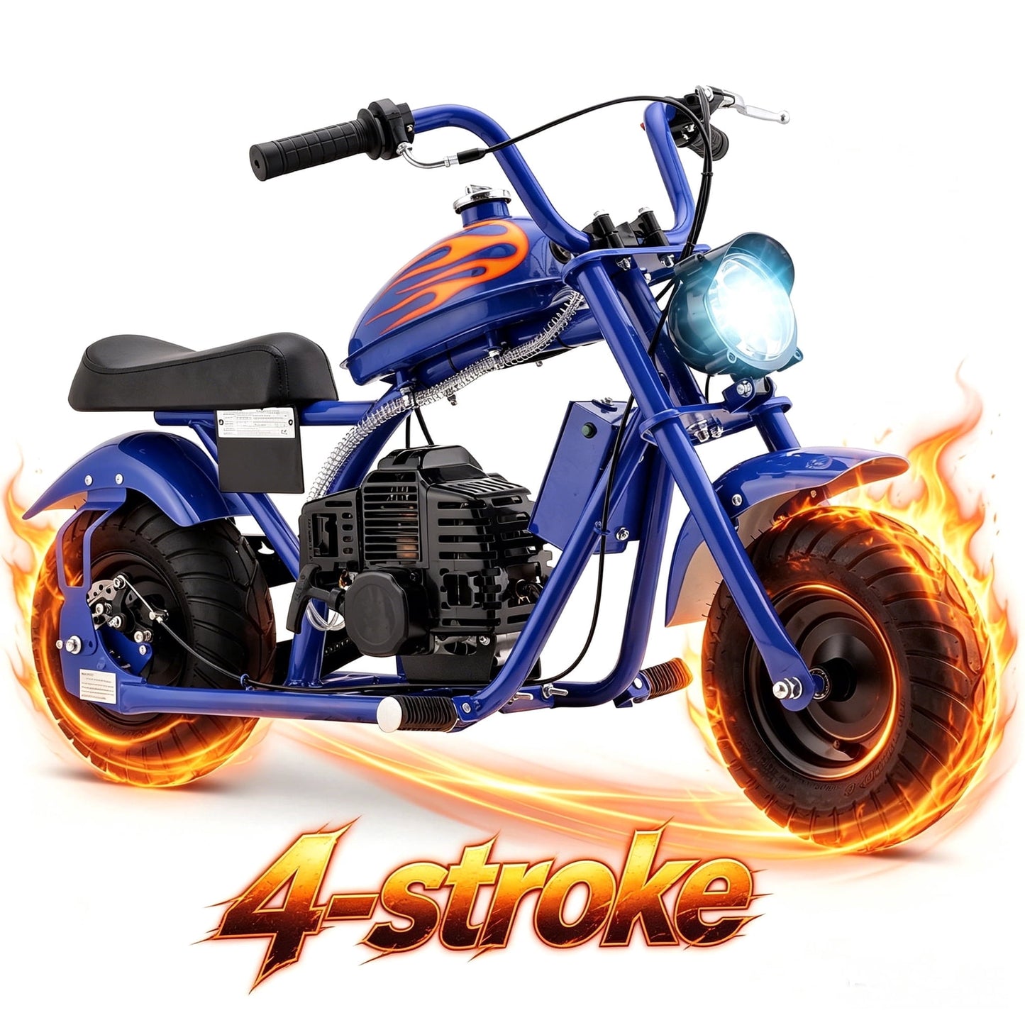 Arshin Gas Dirt Bike,20 MPH Mini Pit Bike with Off-Road Tires & Disc Brakes,Soft Spring Seat,160 Lbs Max Load(Blue)