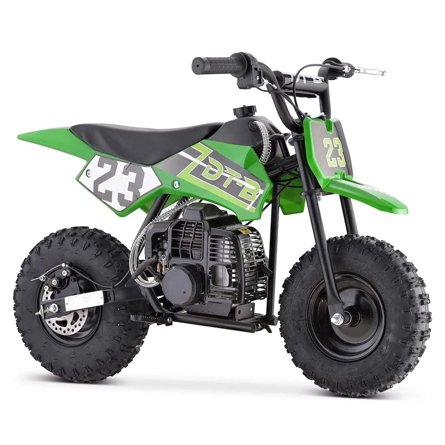 Arshin 50cc 2-Stroke Gas Dirt Bike for Kids,20 MPH Mini Pit Bike with Off-Road Tires & Disc Brakes,Soft Spring Seat,160 Lbs Max Load(Green)