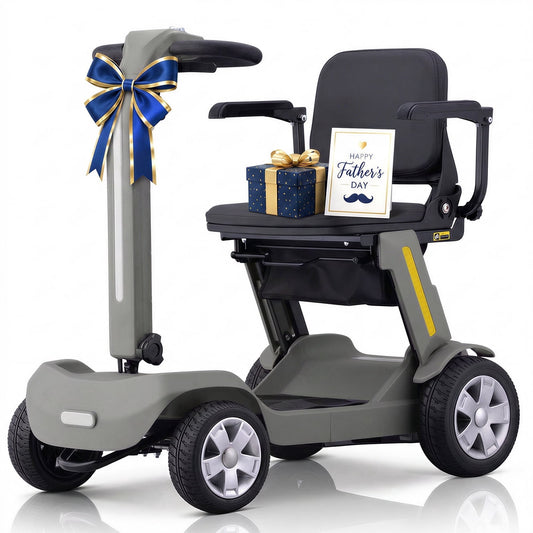 Upgrade Heavy Duty Mobility Scooter for Seniors-Electric Powered Wheelchair,Trunk-Friendly! Best Gift for Mom & Dad,Supports 300 lbs(Silver)