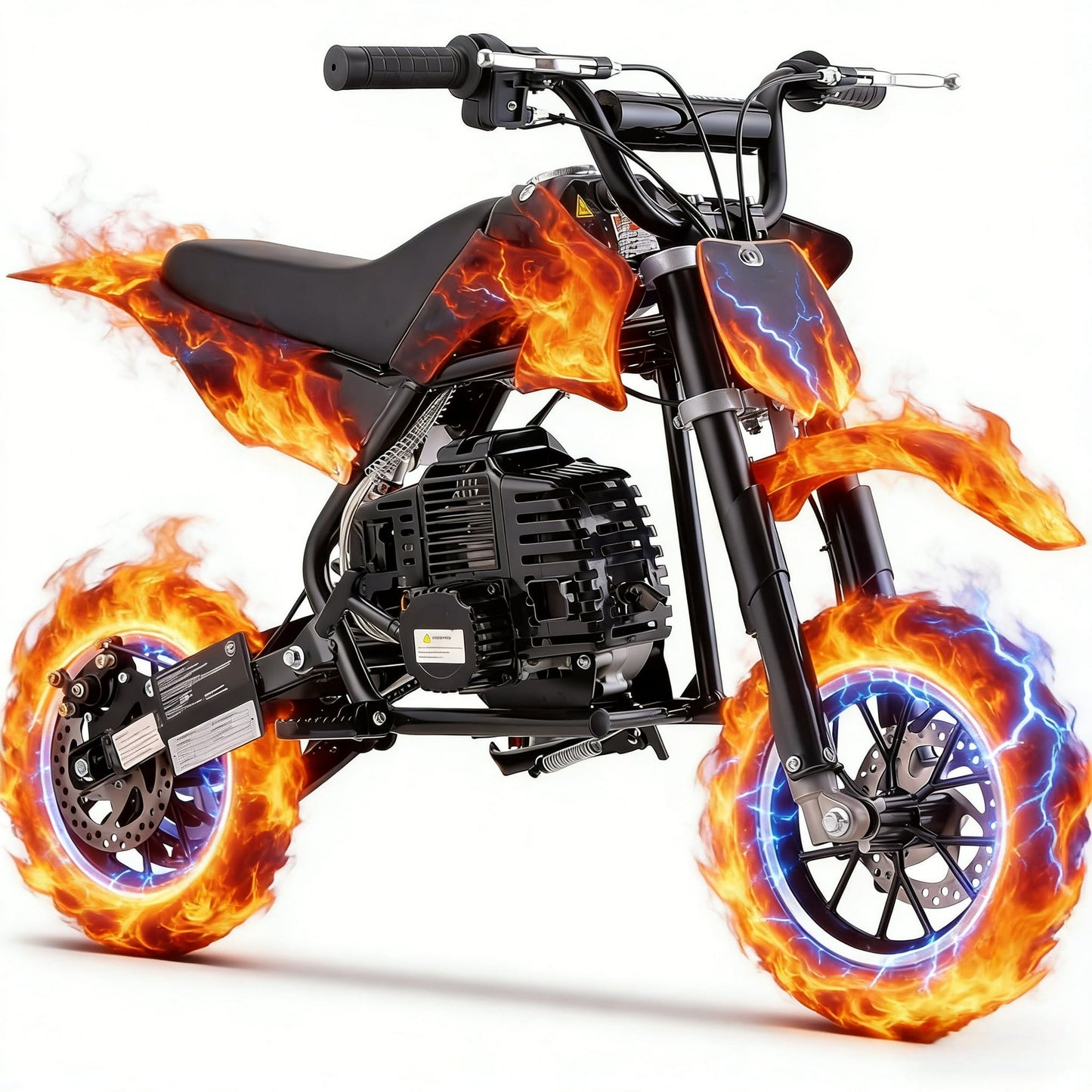 Arshin 50cc 2-Stroke Gas Dirt Bike - 20 MPH Max Speed,Disc Brakes,Perfect Youth & Adult Beginner Pit Bike(Black)