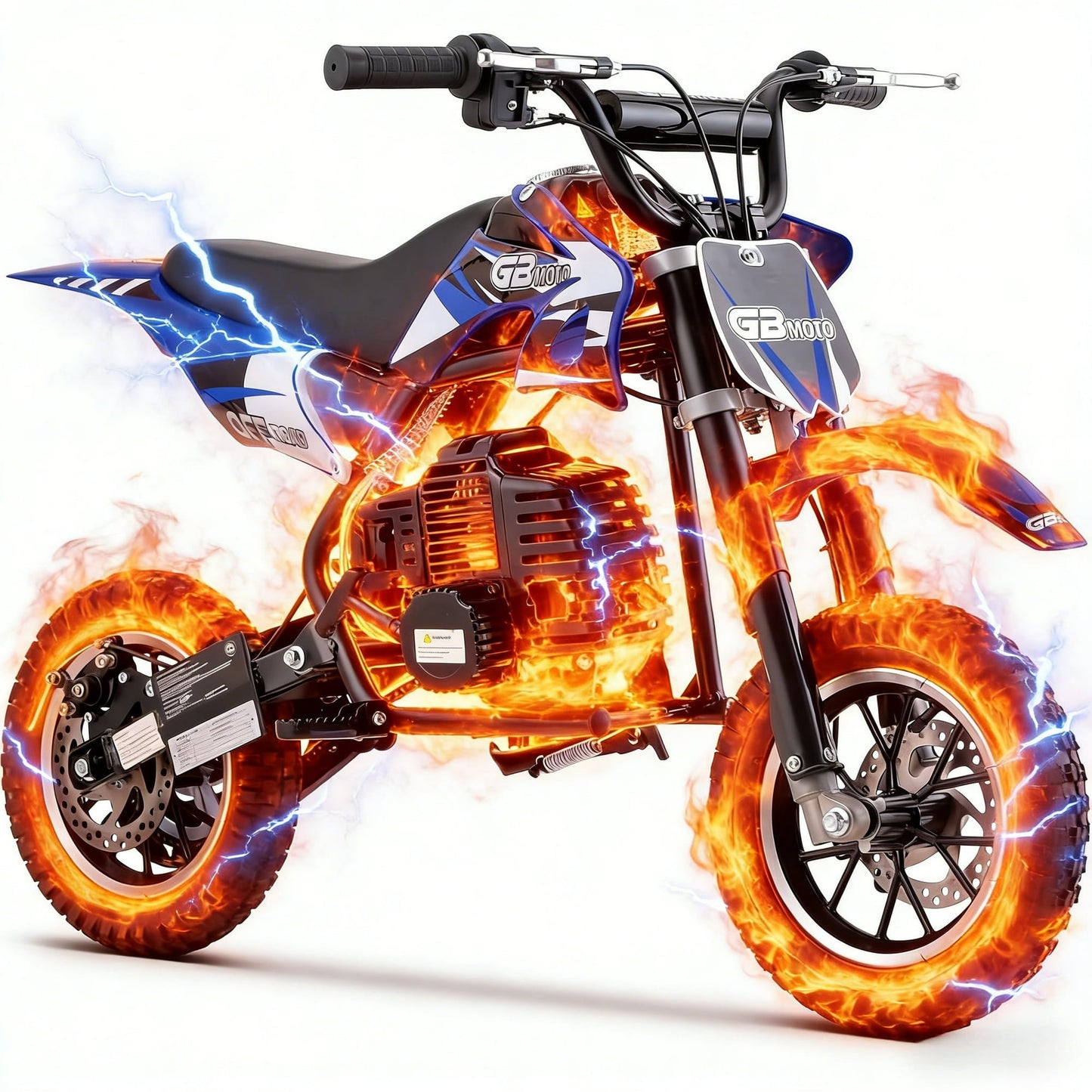 Arshin 50cc 2-Stroke Gas Dirt Bike - 20 MPH Max Speed,Disc Brakes,Perfect Youth & Adult Beginner Pit Bike(Blue)