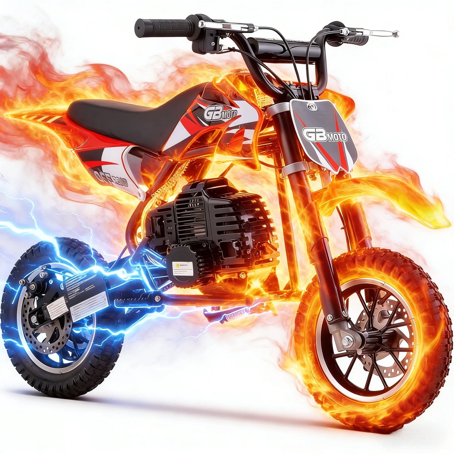 Arshin 50cc 2-Stroke Gas Dirt Bike - 20 MPH Max Speed,Disc Brakes,Perfect Youth & Adult Beginner Pit Bike(Red)