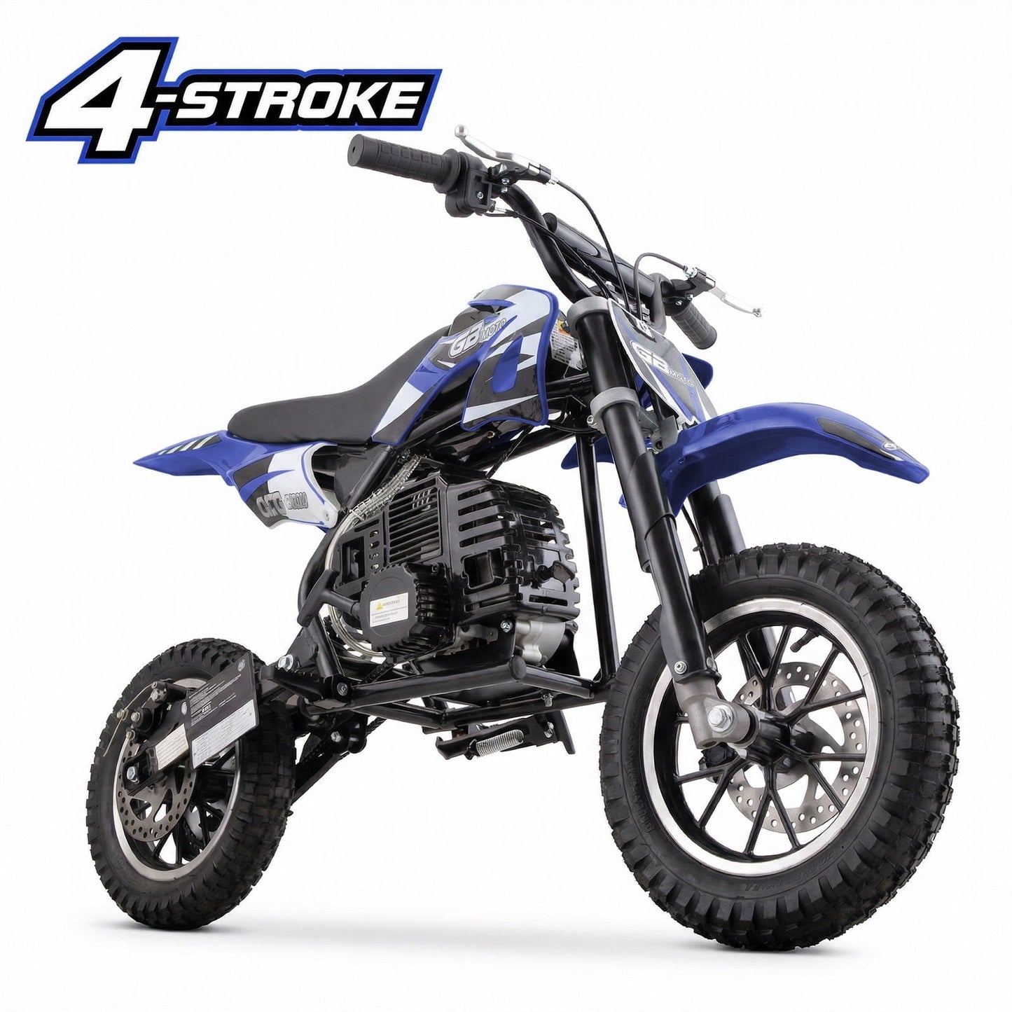 QEASET Mini Bike, 39CC 4-Stroke Mini Bikes for Tween, Gas Powered Mini Dirt Bike, Off-Road, Up to 18 Mph, Weight Support Up to 165 LBS, BLUE