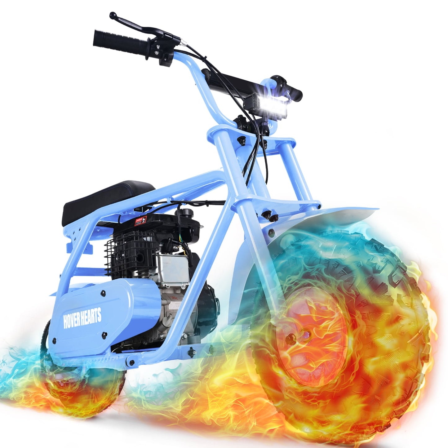 QEASET Mini Dirt Bike – 30 km/h 4-Stroke Off-Road Motorcycle for Teens & Adults,Blue