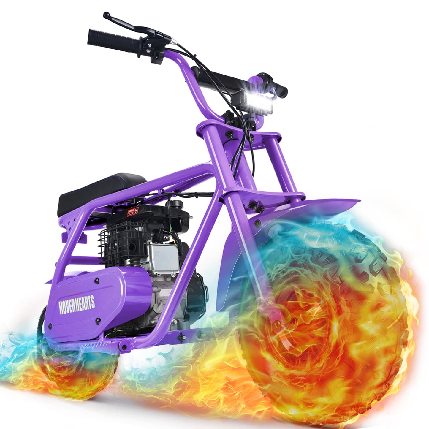 QEASET Mini Dirt Bike – 30 km/h 4-Stroke Off-Road Motorcycle for Teens & Adults,Purple