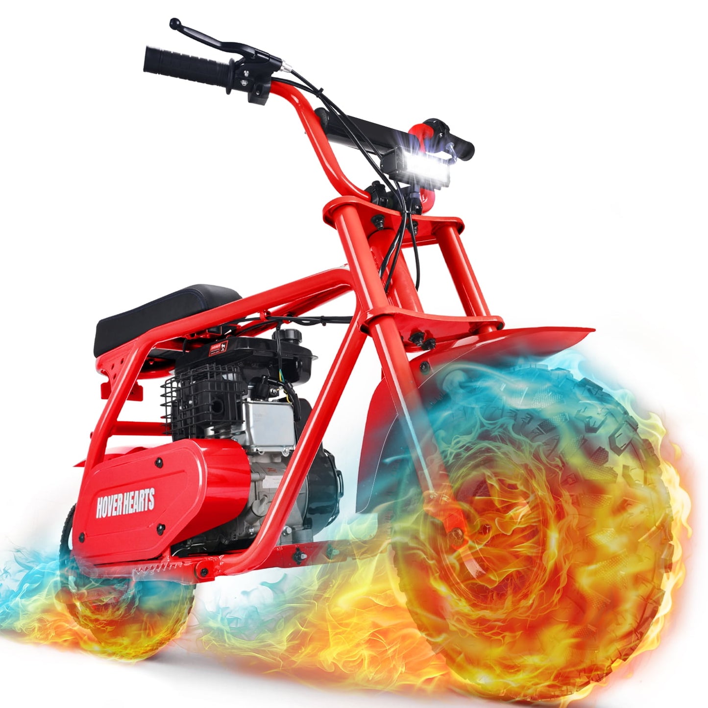 QEASET Mini Dirt Bike – 30 km/h 4-Stroke Off-Road Motorcycle for Teens & Adults,Red