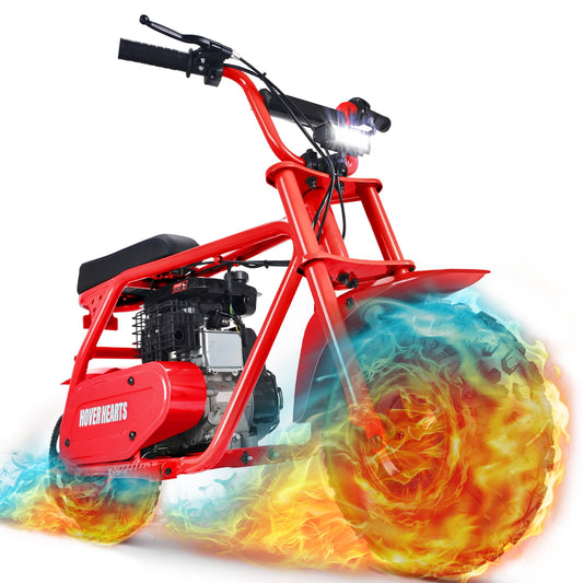 QEASET Mini Dirt Bike – 30 km/h 4-Stroke Off-Road Motorcycle for Teens & Adults,Red