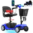 Arshin Mobility Scooter,4 Wheel Mobility Scooter for Adults,Senior, Electric Powered Chargeable Device for Travel,Blue