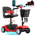 Arshin Mobility Scooter,4 Wheel Mobility Scooter for Adults,Senior, Electric Powered Chargeable Device for Travel,Red