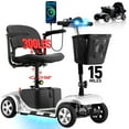 Arshin Mobility Scooter,4 Wheel Mobility Scooter for Adults,Senior, Electric Powered Chargeable Device for Travel,Silver