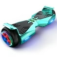 Off Road Electric Scooter with LED Lights & 400W Motor, Tcdjtc Hover Self-Balance Scooter for Kids Board, Electric Scooter with Bluetooth Speakers, Kids Scooter with 9MPH Max Speed, All Terrain