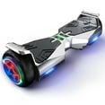 Off Road Electric Scooter with LED Lights & 400W Motor, Tcdjtc Hover Self-Balance Scooter for Kids Board, Electric Scooter with Bluetooth Speakers, Kids Scooter with 9MPH Max Speed, All Terrain