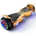 Off Road Electric Scooter with LED Lights & 400W Motor, Tcdjtc Hover Self-Balance Scooter for Kids Board, Electric Scooter with Bluetooth Speakers, Kids Scooter with 9MPH Max Speed, All Terrain