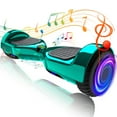 Off Road Electric Scooter with LED Lights & 400W Motor, Tcdjtc Self-Balance Scooter for Kids, Electric Scooter with Bluetooth Speakers, Kids Scooter with 9MPH Max Speed, All Terrain Scooter
