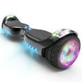 Off Road Electric Scooter with LED Lights & 400W Motor, Tcdjtc Self-Balance Scooter for Kids, Electric Scooter with Bluetooth Speakers, Kids Scooter with 9MPH Max Speed, All Terrain Scooter