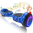 Off Road Electric Scooter with LED Lights & 400W Motor, Tcdjtc Self-Balance Scooter for Kids, Electric Scooter with Bluetooth Speakers, Kids Scooter with 9MPH Max Speed, All Terrain Scooter
