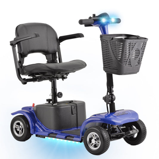 QEASET 4 Wheel Mobility Scooter,Mobility Scooter for Adults, Senior, Electric Powered Chargeable Device for Travel
