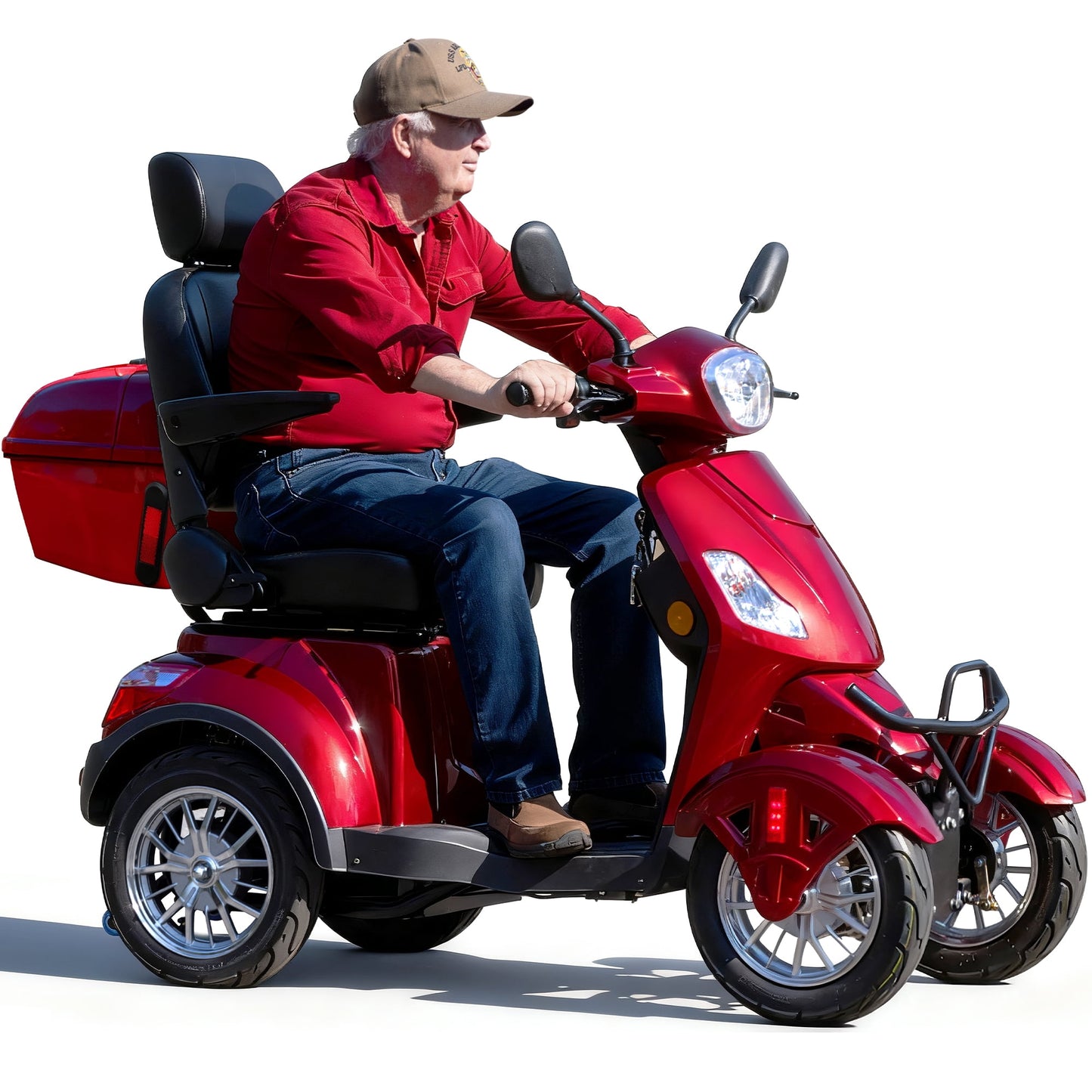 Tcdjtc 4 Wheel Mobility Scooters for Seniors, Adult Scooter with 800W Motor, Motorized Scooter for Adults, Heavy Duty Electric Scooter with 500 lb Capacity, 31 Miles Long Range, Instructions Included