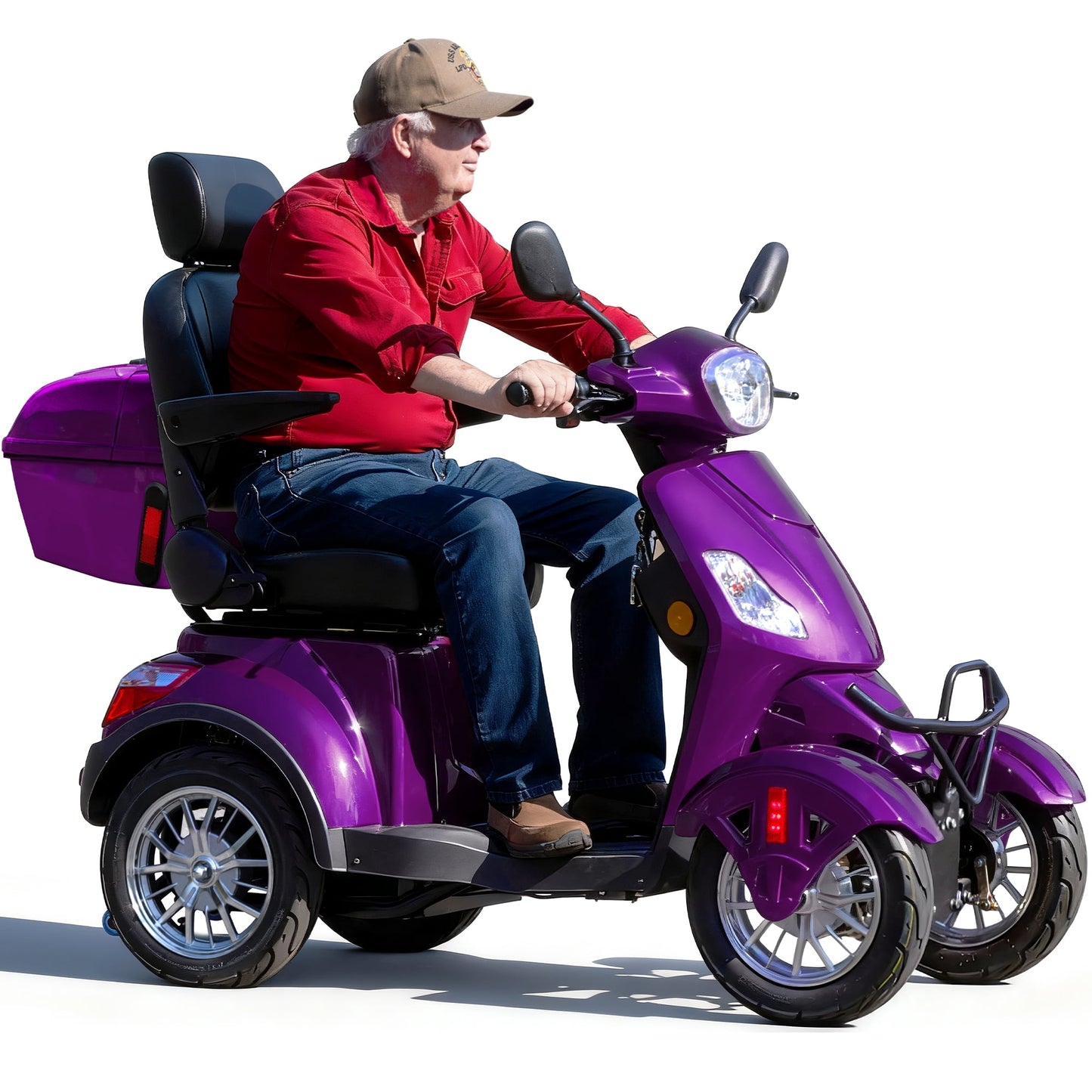 Tcdjtc 4 Wheel Mobility Scooters for Seniors, Adult Scooter with 800W Motor, Motorized Scooter for Adults, Heavy Duty Electric Scooter with 500 lb Capacity, 31 Miles Long Range, Instructions Included