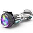Tcdjtc Flash Wheel Certified Hover board 6 In. Bluetooth Speaker with LED Light Self Balancing Wheel Electric Scooter