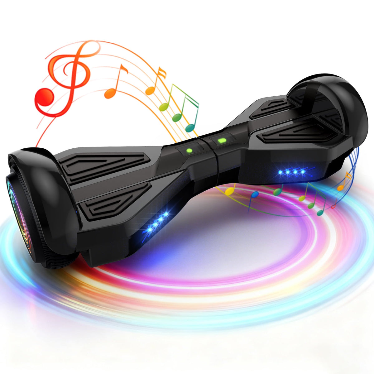 Tcdjtc Hover Self-Balance Scooter for Kids Board, Off Road Electric Scooter with LED Lights & 400W Motor, Electric Scooter with Bluetooth Speakers, Kids Scooter with 9MPH Max Speed