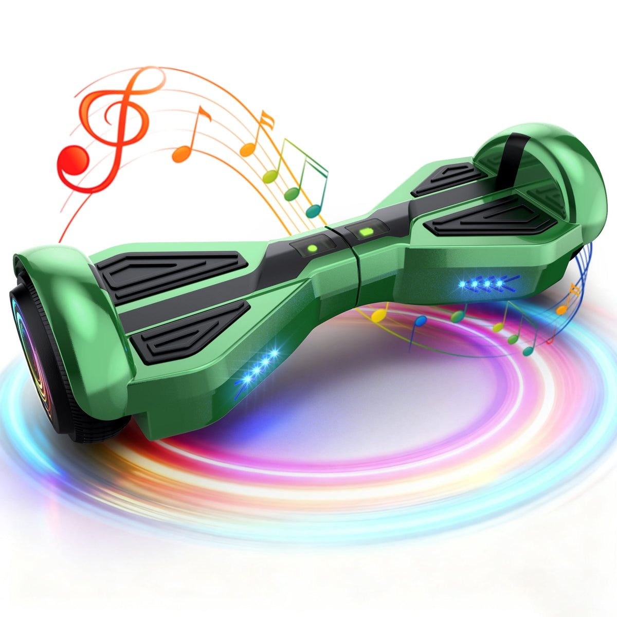 Tcdjtc Hover Self-Balance Scooter for Kids Board, Off Road Electric Scooter with LED Lights & 400W Motor, Electric Scooter with Bluetooth Speakers, Kids Scooter with 9MPH Max Speed