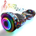 Tcdjtc Hoverboard with Bluetooth and Led Lights, Balance Board for Kids, Kids Outdoor Toys with 9 Mph Max Speed, All Terrain Hoverboard with UL 2272 Safety Standard