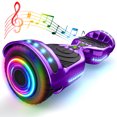 Tcdjtc Hoverboard with Bluetooth and Led Lights, Balance Board for Kids, Kids Outdoor Toys with 9 Mph Max Speed, All Terrain Hoverboard with UL 2272 Safety Standard