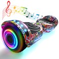 Tcdjtc Hoverboard with Bluetooth and Led Lights, Balance Board for Kids, Kids Outdoor Toys with 9 Mph Max Speed, All Terrain Hoverboard with UL 2272 Safety Standard